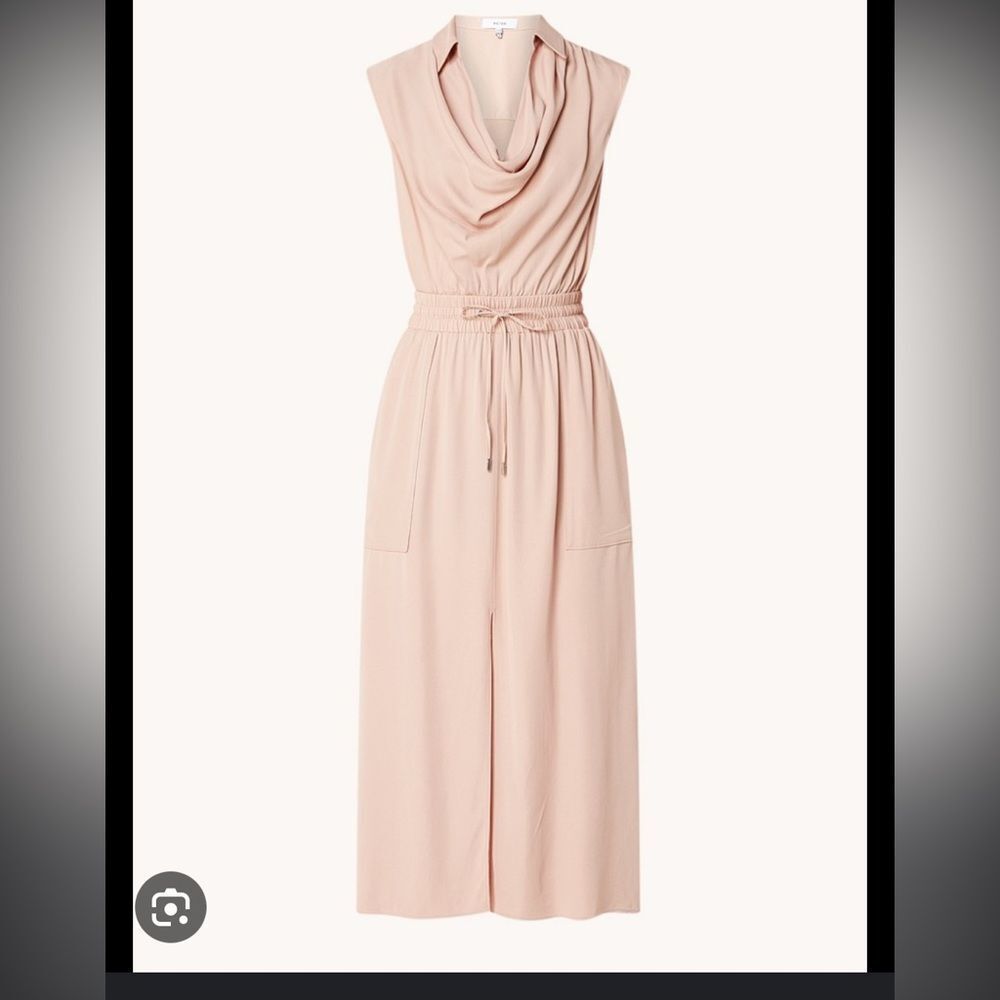 TIA Reiss 
SLEEVELESS COWL-NECK SHIRT DRESS